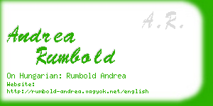 andrea rumbold business card